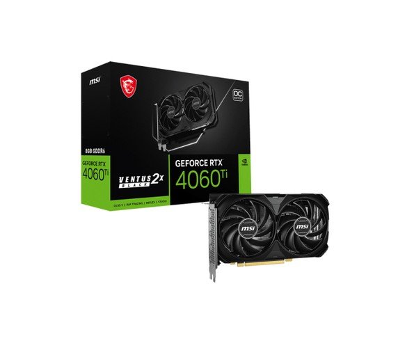 VGA MSI GeForce® RTX 4060 TI 8GB Ventus 2X BLACK E1 OC