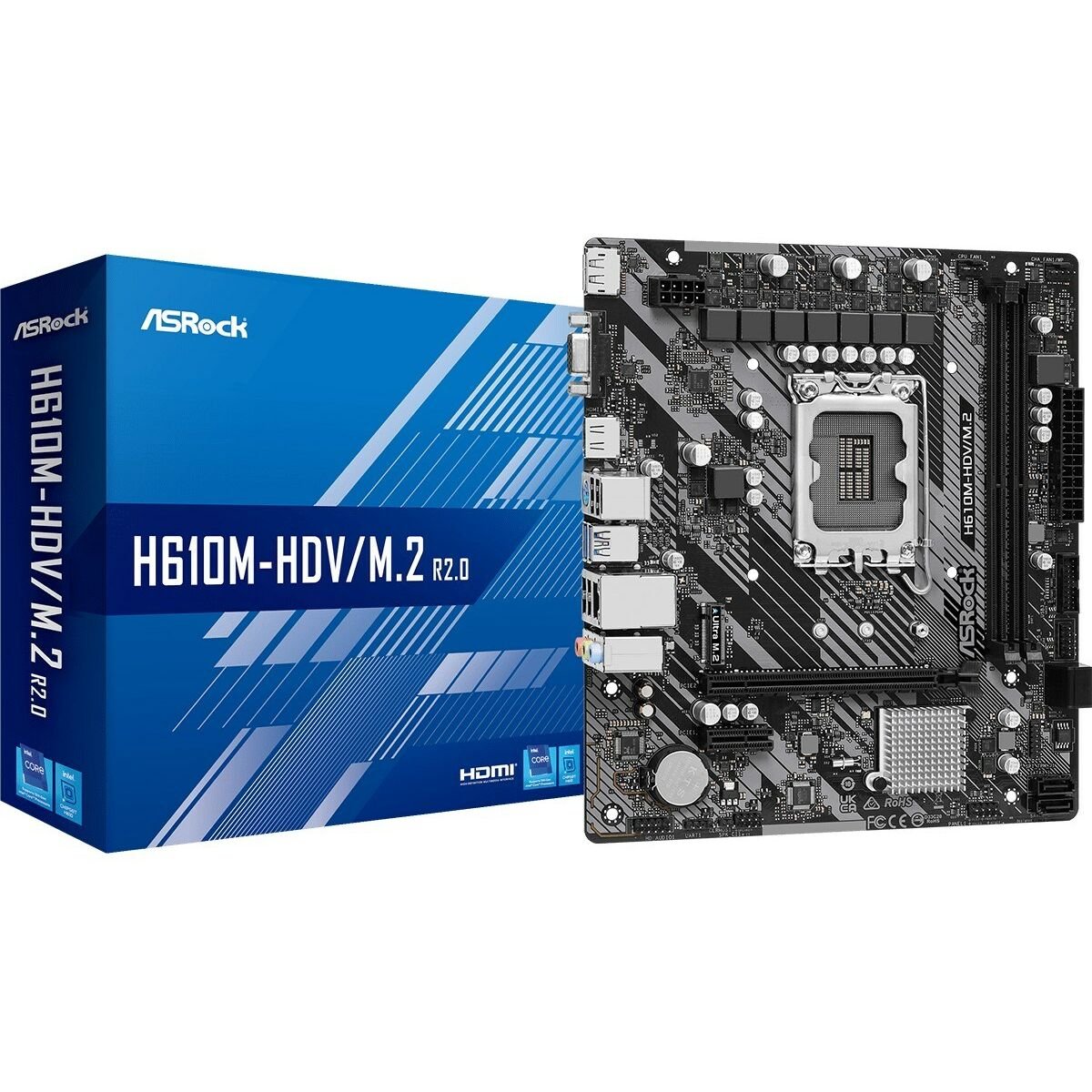 Μητρική Κάρτα ASRock 90-MXBJH0-A0UAYZ LGA 1700 INTEL H610 - Image 2