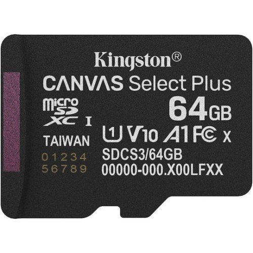 Kingston Canvas Select Plus microSDXC 64GB Class 10 U1 A1